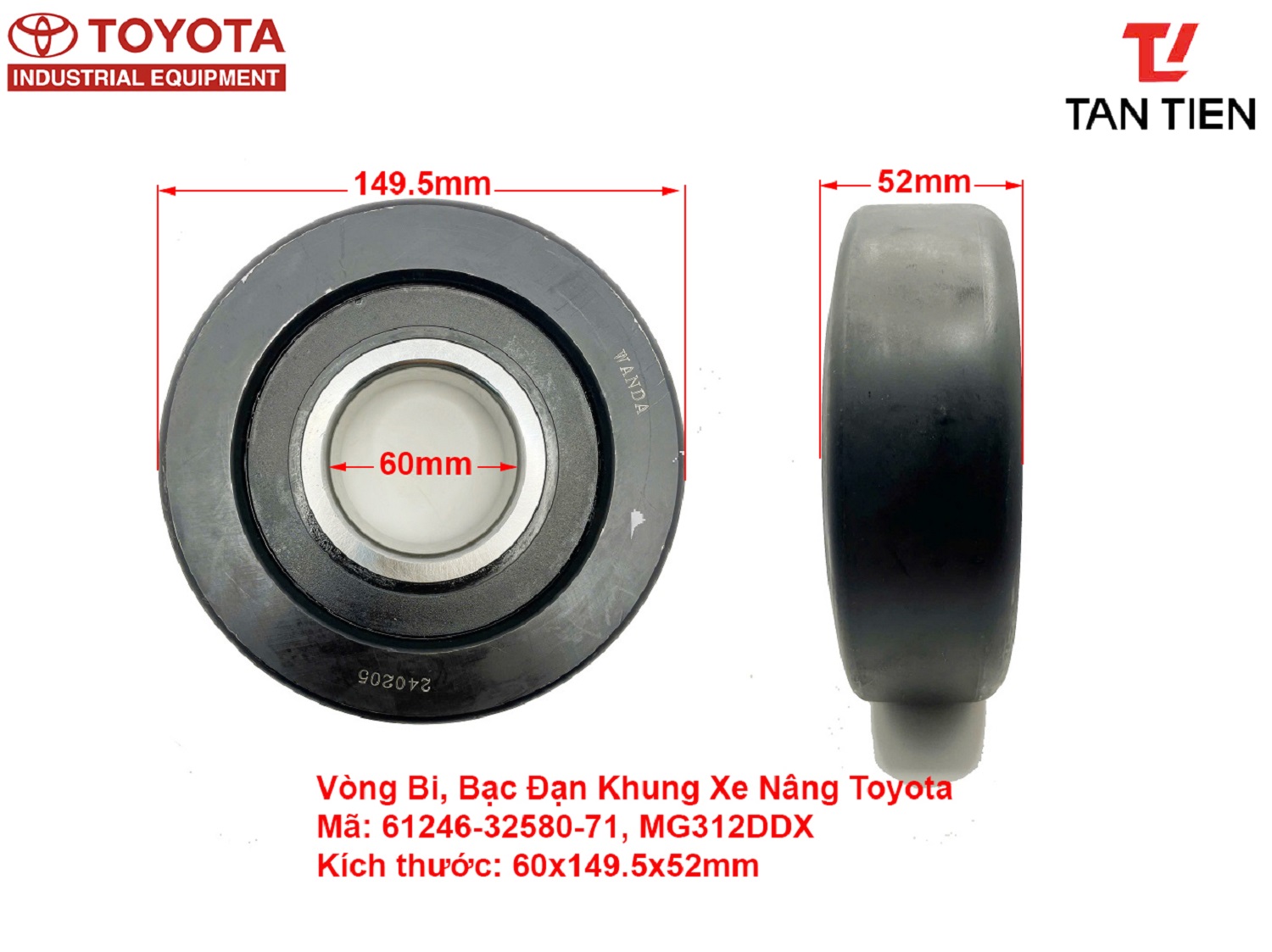 Vòng Bi Toyota 61246-­32580-­71